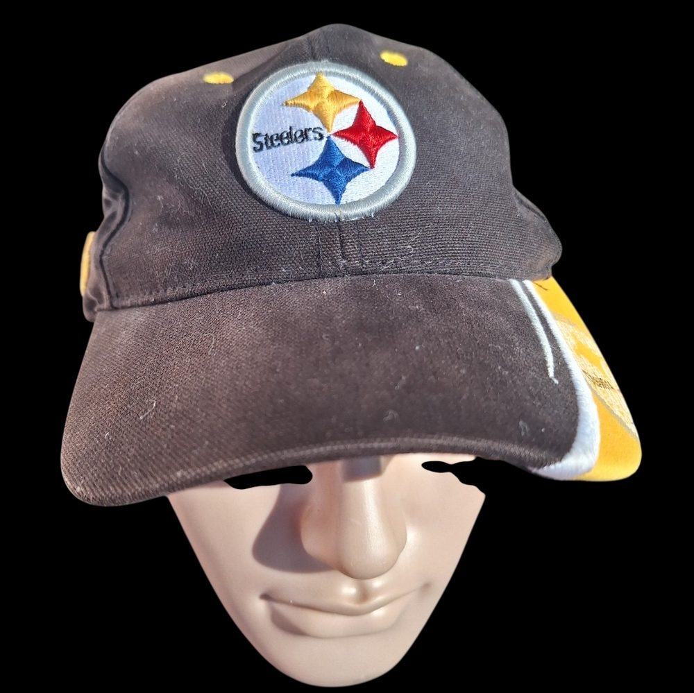 Pittsburgh Steelers baseball-style cap official NFL Charcoal  Velcro Closure - Picture 7 of 13